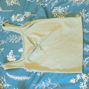 teal cropped tank top